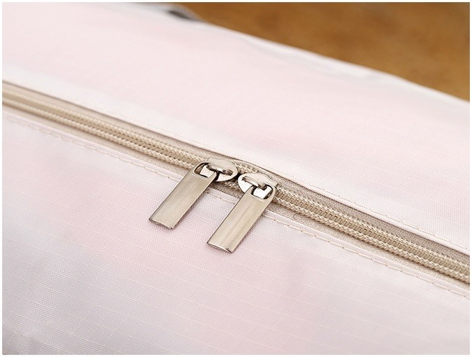 Pink Trolley Zip Up PVC Waterproof Cosmetic Bag Pouch With Handle