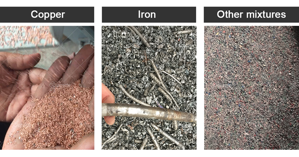 9000 kg High Separation Rate Scrap Electric Motor Copper Recycling Machine Stator Shredding Equipment