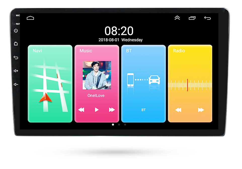 Double Din Car Stereo with Backup Camera, Auto GPS Navigation System for Android 9.1 with WiFi Bluetooth Radio Receiver 7in Touchscreen LCD Monitor,in-Dash Multimedia Video Player