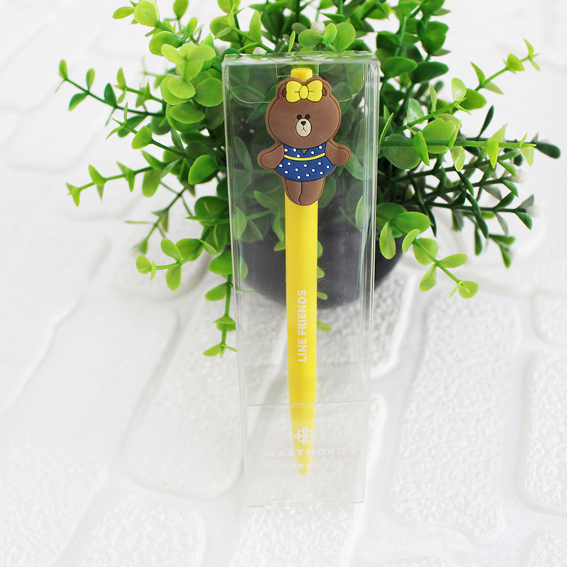 0.015kg Assorted Color Kawaii Cute Cartoon Image Stationery Click Presses Gel-Ink Pens