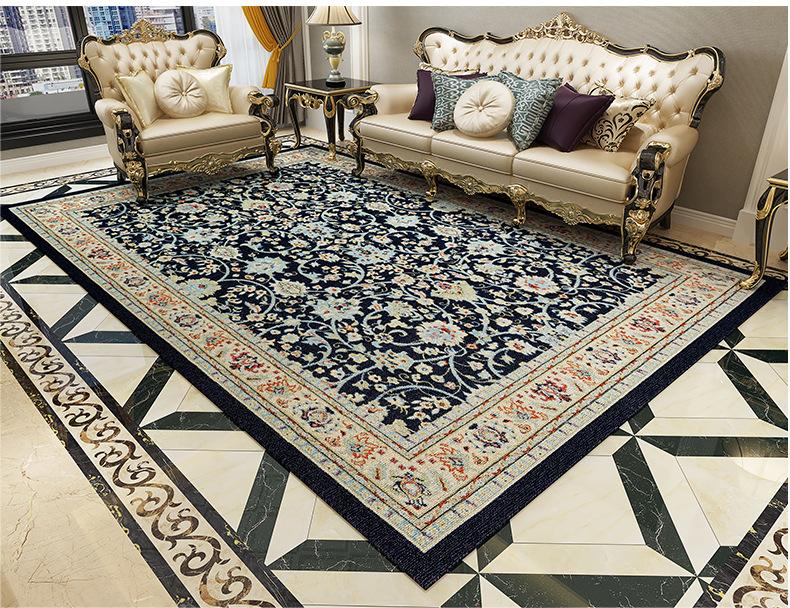 Custom Large Carpet Distressed Design BNon-Shedding Easy Care Mat Animal Print Style