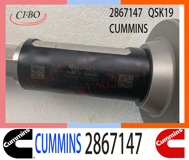 genuine brand new diesel engine CUMMINS QSK19 diesel injector nozzle QSK38 QSK60 fuel injector 2867147 bosch
