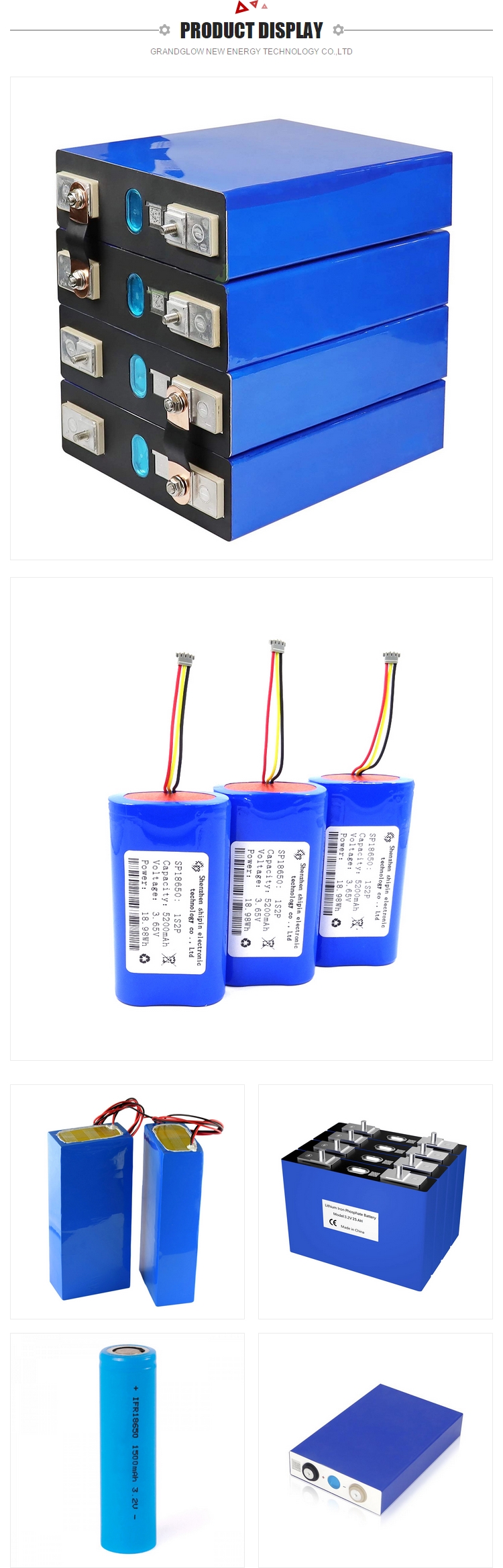 Solar System 3.2V Lithium Battery 6000 Times For Important Units