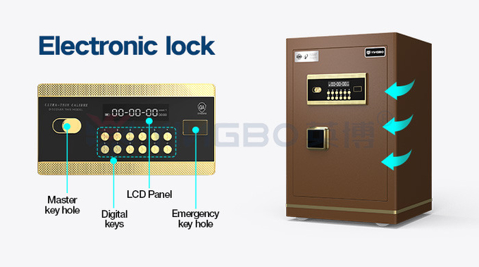 Dual Alarm Solid Steel Office Safe Box electronic lock For Security H600mm