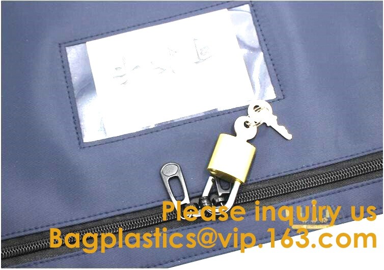 Locking Security Money Bag Cash Bank Deposit Bag with Two Keys Bank Security Deposit Bags Cash Bag With Locking bagease