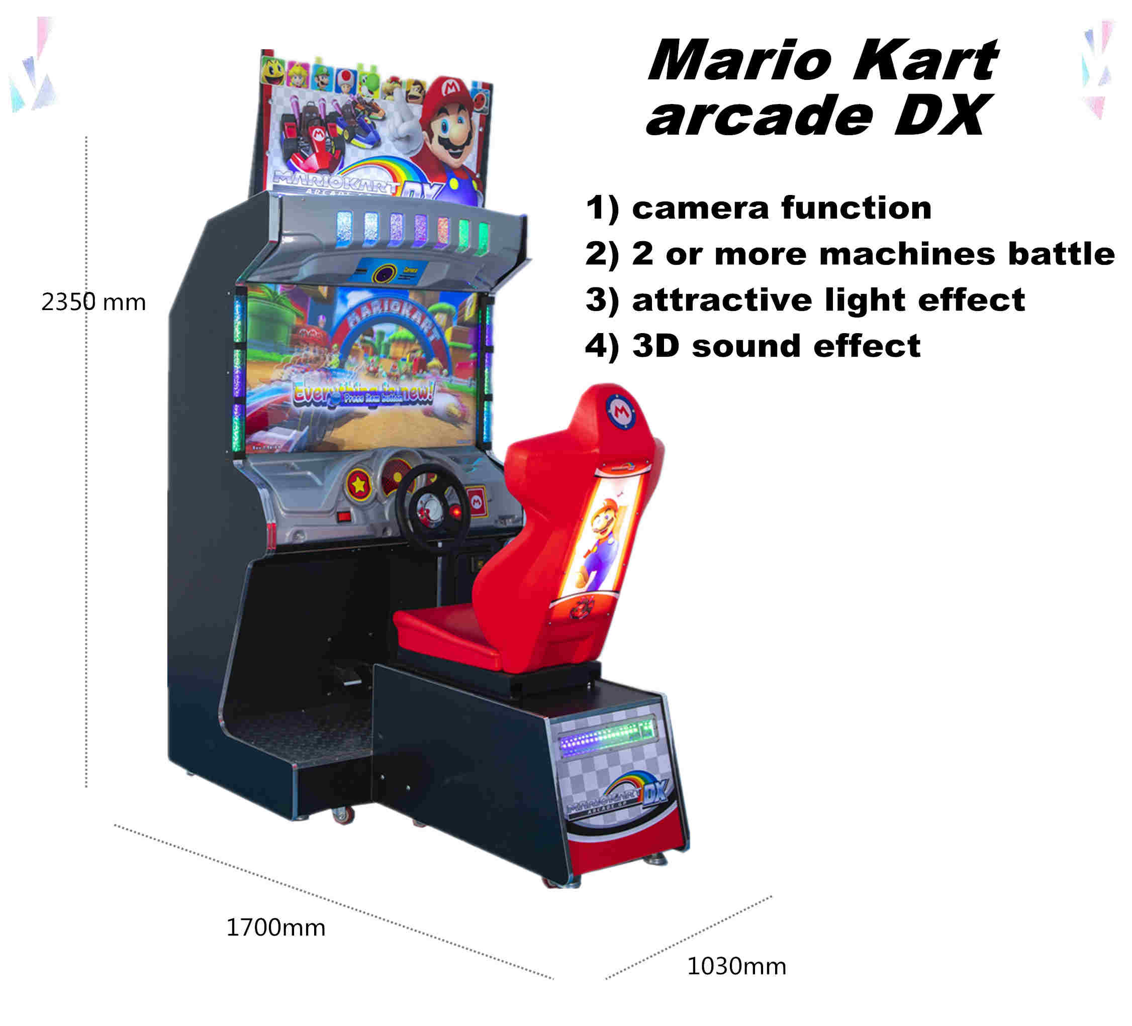 Classic Retro Arcade Car Racing Game Machine 42'' LCD Mario Kart DX Arcade Machine