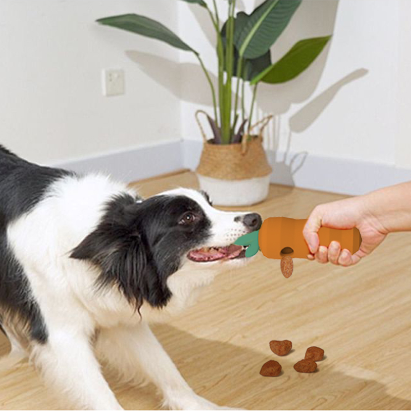 Carrot Pet Accessories Animal Shape Indestructible Pet Squeak Dog Pet Toys Dog Ball Chew Toys Aggressive Chewer Dog Ball Toy