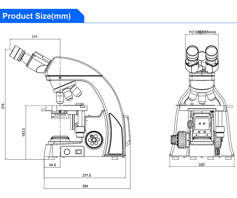 OPTO-EDU A12.0921 Biological 47mm Compound Optical Microscope