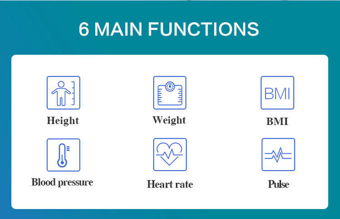10 Inches Touch LCD Screen Automatic Height And Weight Machine Self Service Blood Pressure Test Kiosk