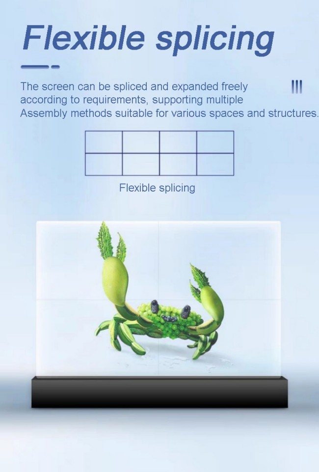 Touch OLED Transparent Screen Cutting Edge Display Science Technology Exhibitions Charm Suitable in Stock