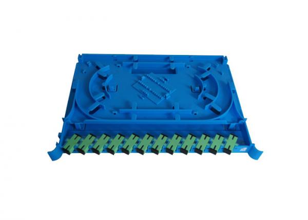 Quality ODF ABS Plastic FTTX 12Fo 24Fo Fiber Optic Splice Trays for FTTH FTTX solutions for sale