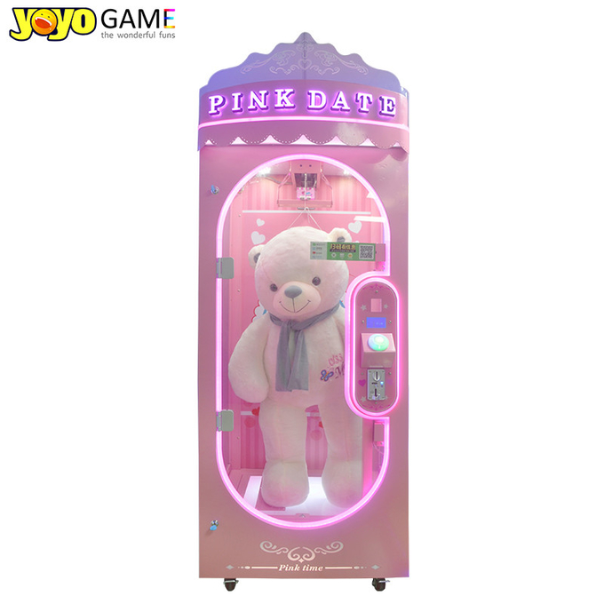 Classic Pink Coin Operated String Cutting Game Arcade Machine CUT WIN Skill Cut Ur Prize Game Machine
