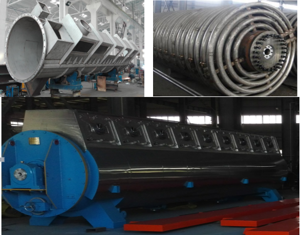 Tube Coiler Blood Dryer Animal Rendering Machine With Jacket And Dome