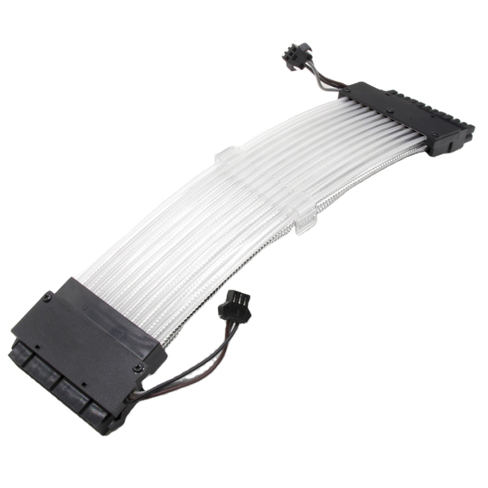 Row style Glowing Cable Comb 24Pin RGB power cord Extension cables 20cm