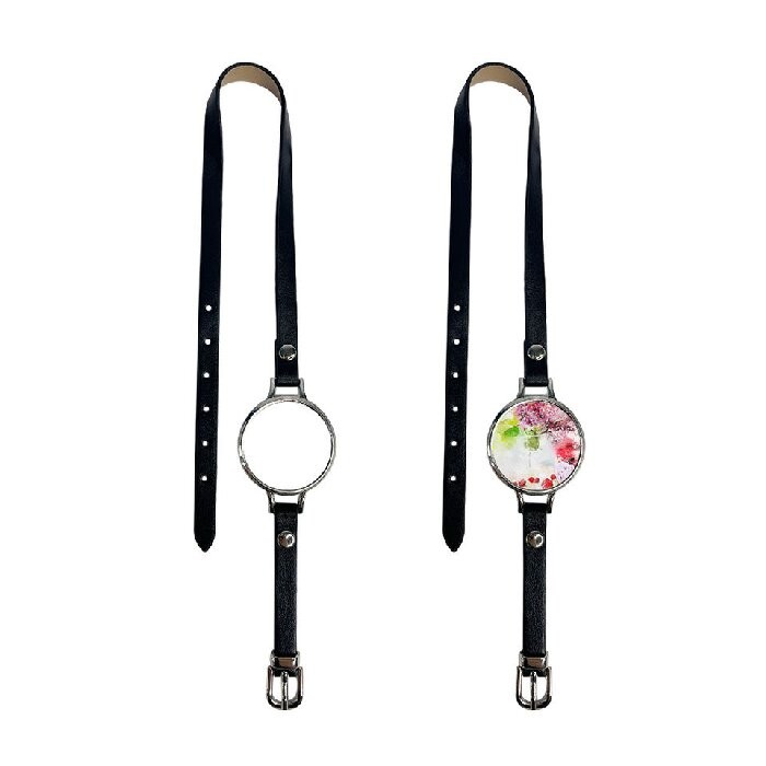 DIY Leather Strap Bracelet Sublimation Blanks Floating Locket Bracelet