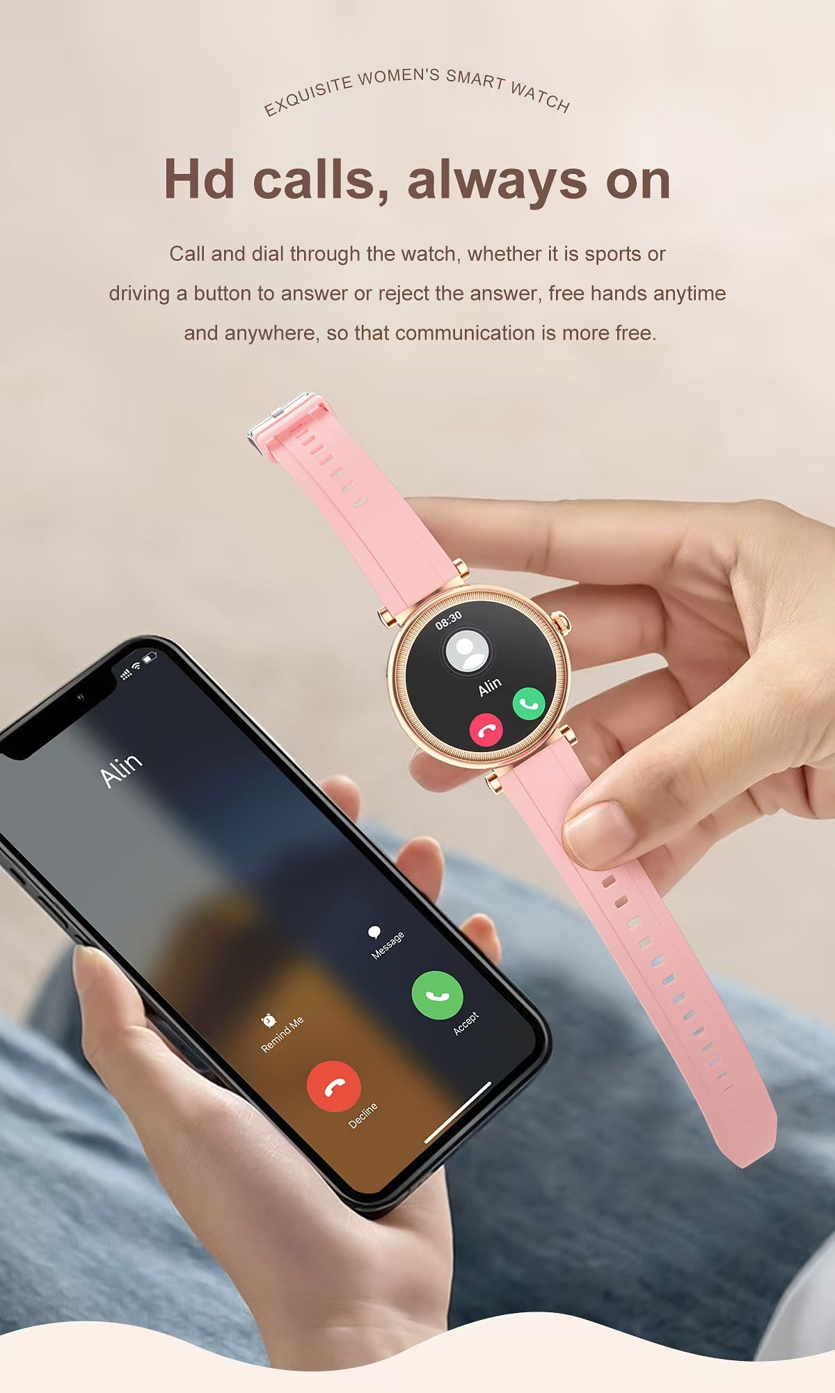 CF37 Fitness Tracker Ladies Watch Message Reminder Smart Watch For Health Monitoring