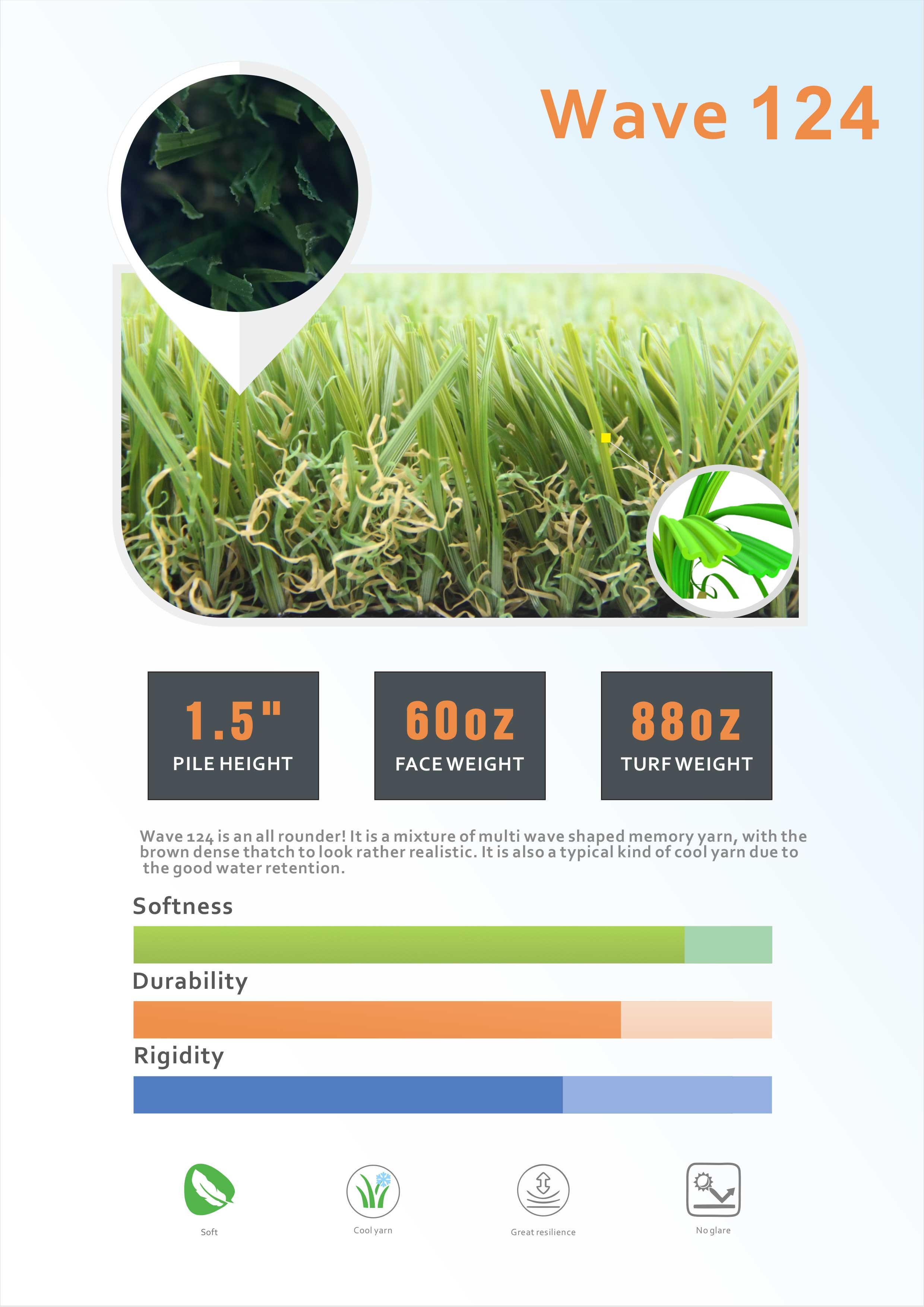 PP Backing Synthetic Fake Outdoor Grass Turf For Lanscaping