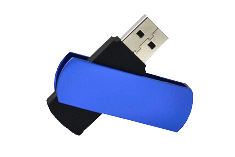 Factory supply 64G 2.0 red color swivel twist metal USB with customized logo and package show life brand