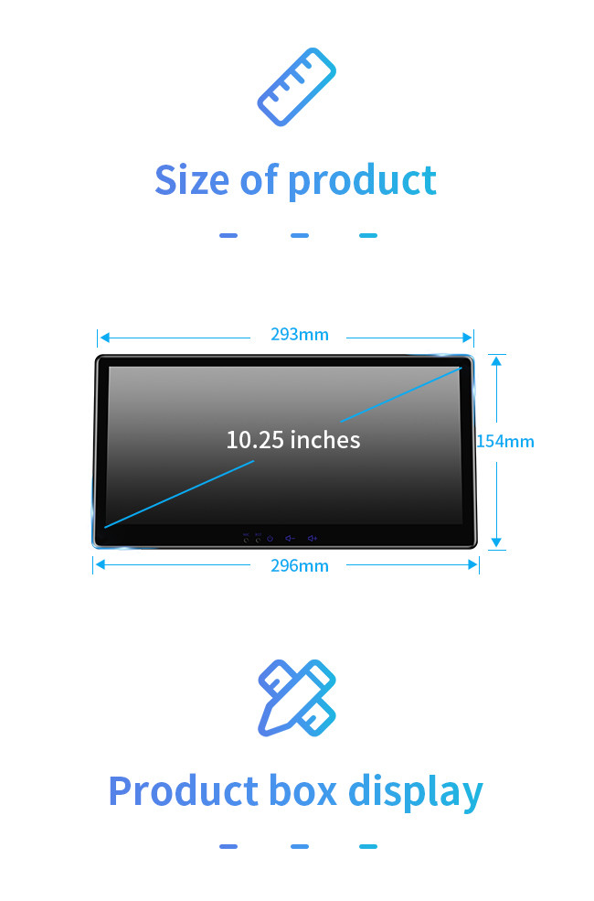 10.25 Inch Android Universal Audio Video Navigation System For Cars IPS HD Large Screen On Board Display