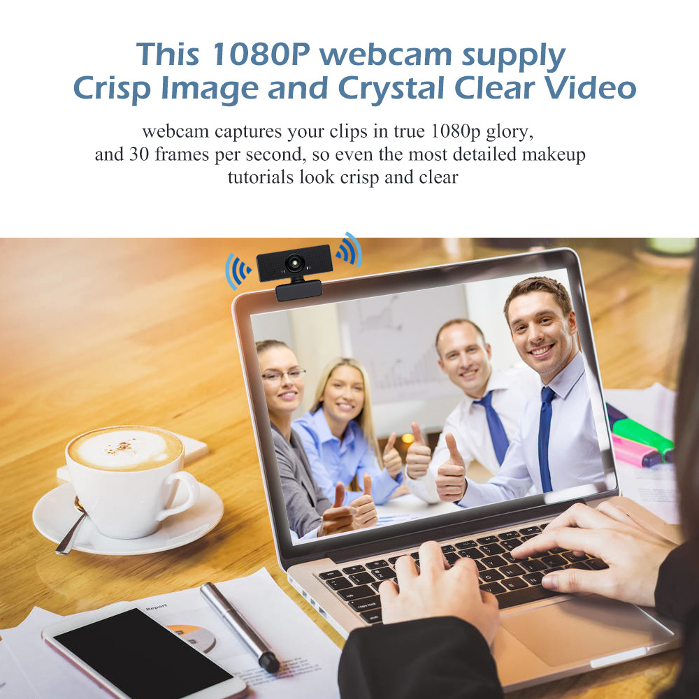 1080P HD Webcam 110 degree wide Computer WebCam Camera for Live Broadcast YouTube Video Recording Conferencing Meeting