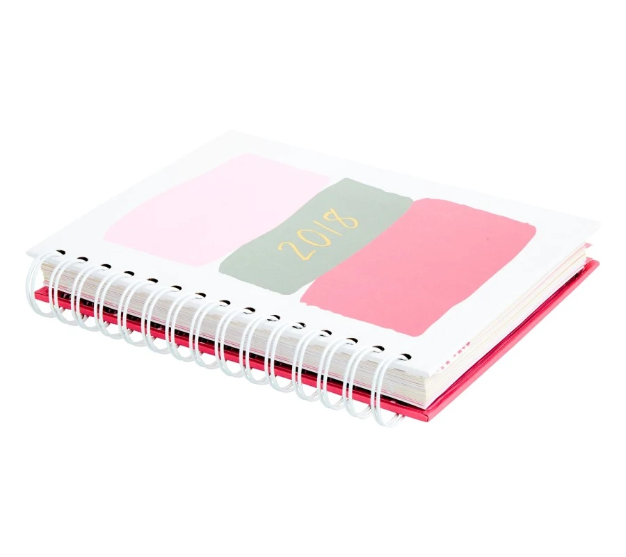 Hardcover School A5 Planner Agenda Diary Exercise Spiral Bound Notebook