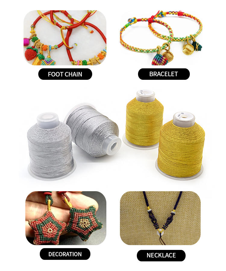 100% Polyester M Type Metallic Thread for MERCERIZED High Tensile Strength Embroidery