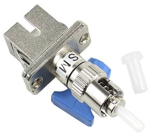 Hybrid Single Mode Fiber Optic Adapter Black SC Female To ST Male sc fiber optic adapter