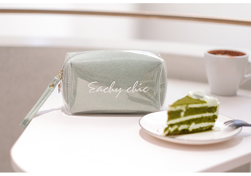 Shiny PU Makeup Bag Portable Travel Zipper Cosmetic Bag Organizer