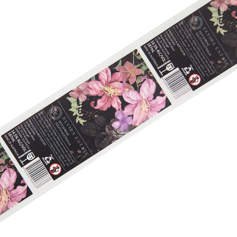 Customized Printing Self Adhesive Label Sticker Flower Transparent Sticker