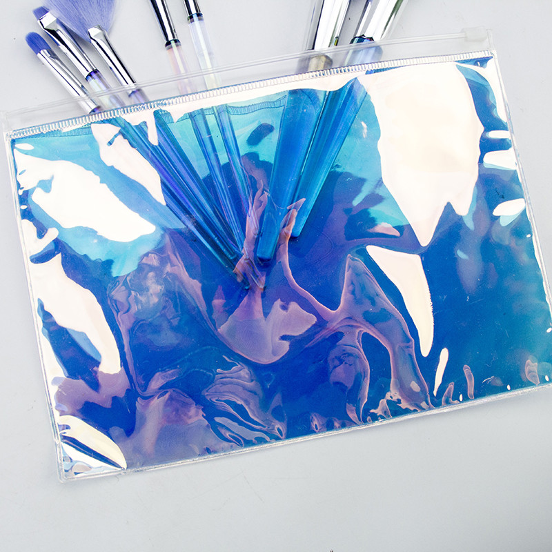 Beauty Fancy Cardboard Gift Boxes Clear Pvc Packaging Custom Logo Brush Bag