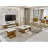 Buy cheap Modern Elegance: Stainless Steel Marble Dining Table For Homes from wholesalers