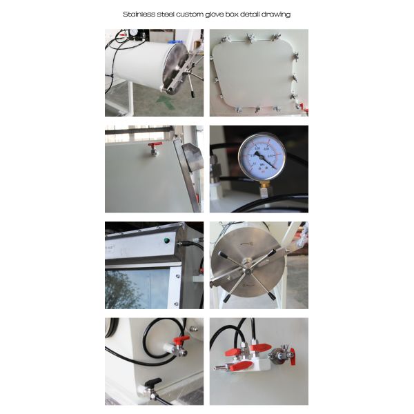 Testing Vacuum Glove Box For Laboratory Multi - Position Lithium Battery Researching