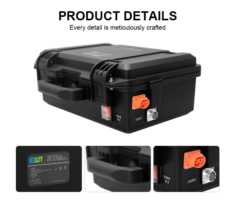 18650 Portable Li Ion Battery Pack 51.2V 40Ah Ternary Lithium Ion Battery