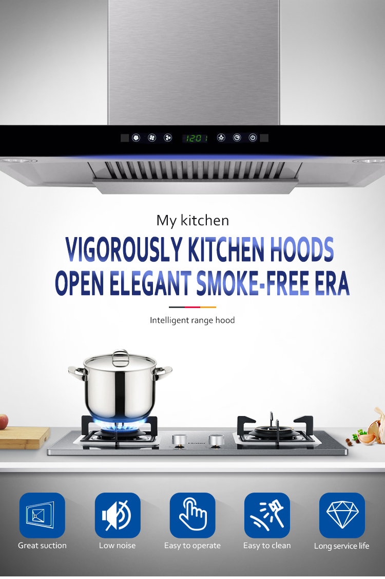 80cm Cooker Commercial Exhaust Hood Smoke Extractor