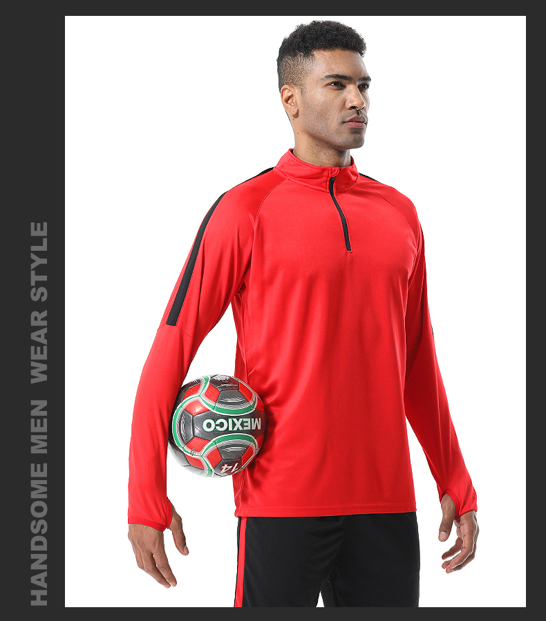 Football sports suit men's autumn and winter long sleeve coat custom design printed word LOGO team jersey training uniform