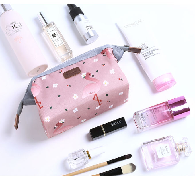 Hot Selling Multi-Function Pink Printed Korean Toiletry Wash Zipper Bag
