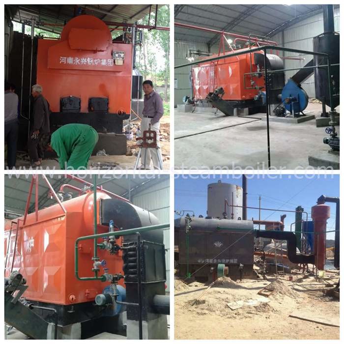 Fast Installed Wood Burning Steam Boiler / Hand Fired Wood Fired Steam Boiler 3 Tons