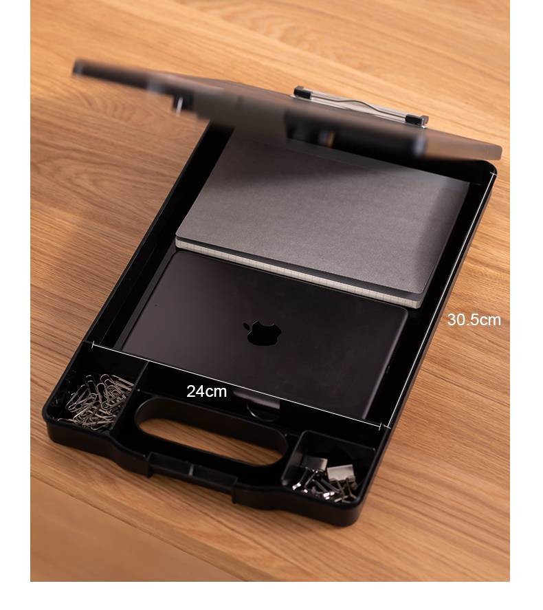 Break Resistant Portable A4 File Box Transparent Plastic Box OEM 20.1*40.5cm