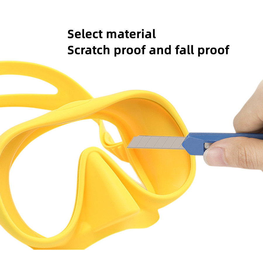 Anti Scratch Leakproof Scuba Diving Mask Multicolor Liquid Silica Gel Material