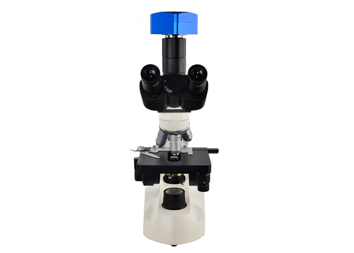 White Medical Laboratory Microscope , Science Lab Microscope 4 Holes Nosepiece