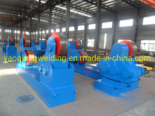 1.5kw Self Aligning Tank Vessel Welding Rotator 3300mm Rubber Wheels Turning Roll