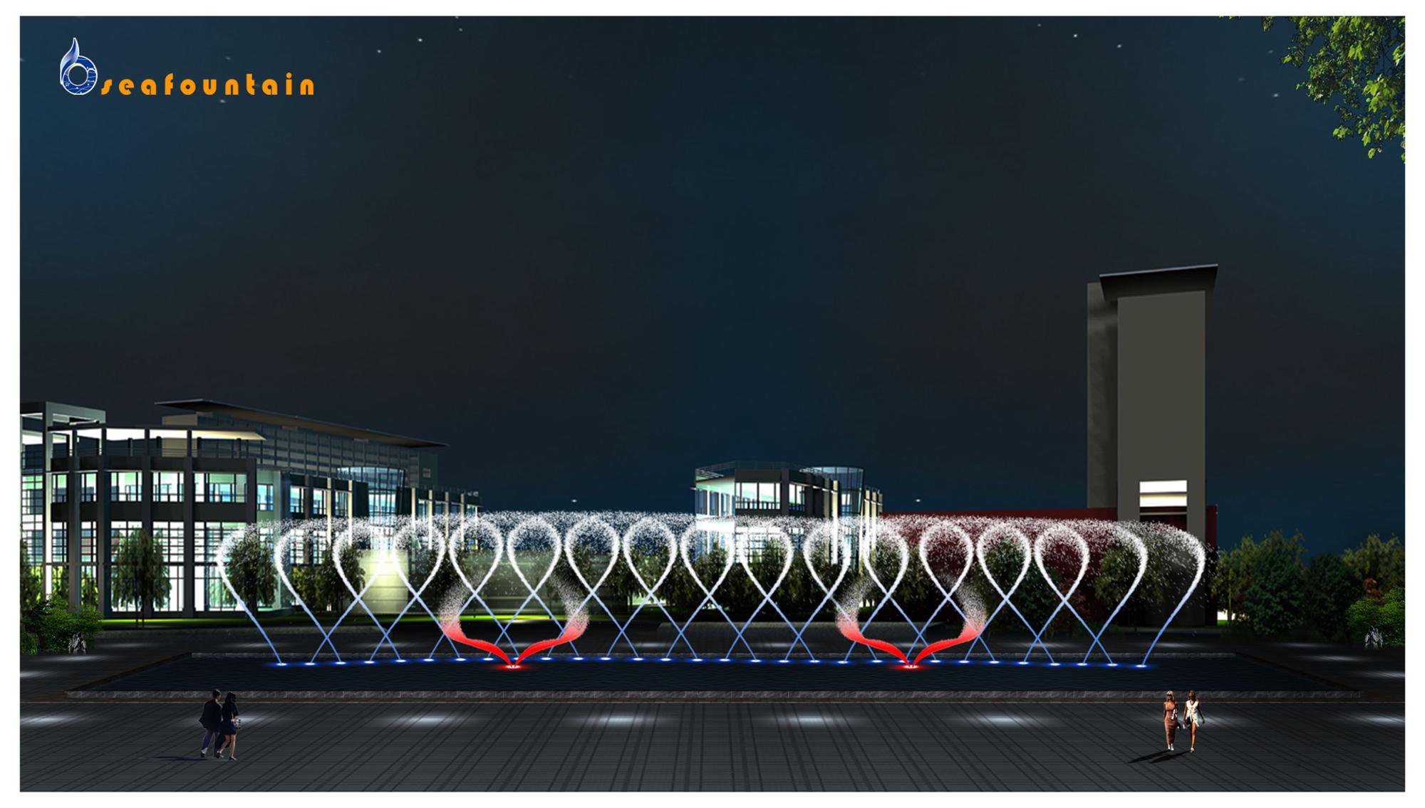 Customized Size Waterscape Laser Water Screen Movie Show Fountain ISO CE Certification