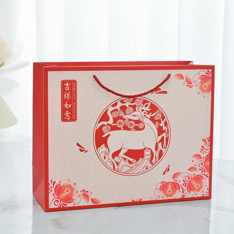 Aesthetically Kraft Paper Practical Cardboard Bags With Handles