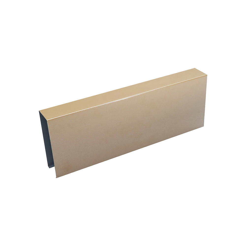 Decorative Aluminum False Ceiling , U Shaped Metal Baffles Ceiling For Wall / Garage