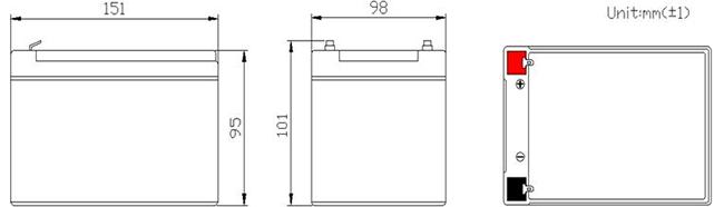 Phosphate Deep Cycle 12V 12Ah AGM Solar Battery CE Certificate 0