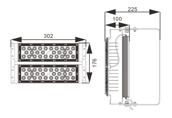 Commercial 100w Led Tunnel Light 5000K Die Cast Aluminum Alloy Housing
