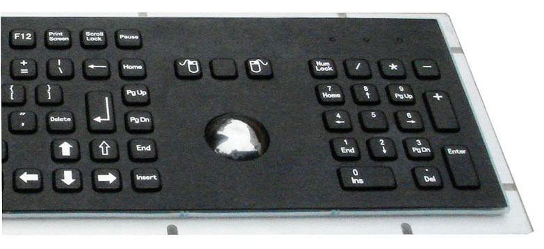 IP65 Black Dust Proof Keyboard Industrial With Function Keys Number Keypad