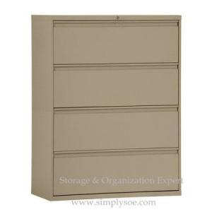 China Brown Green White 4 Drawers Lateral Metal Filing Cabinet For A-4 Hanging Files on sale