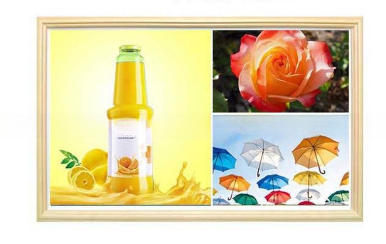 HD 23.8" 24" inch wooden frame LCD multimedia advertising signage monitor NFT LCD display photo frame with WIFI Android OS