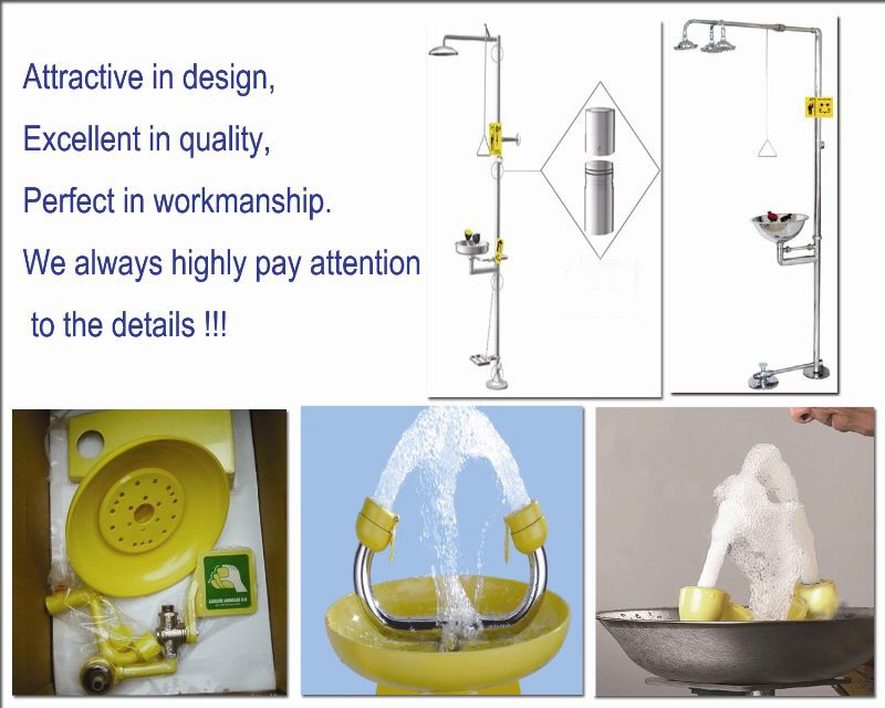 Customized Attractive Emergency Eyewash And Shower Station Combined Type